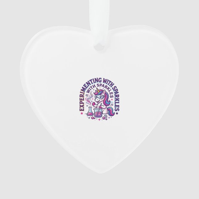 Einhorn experimentiert mit Funkeln Werbefilm Cut Ornament (Vorderseite)