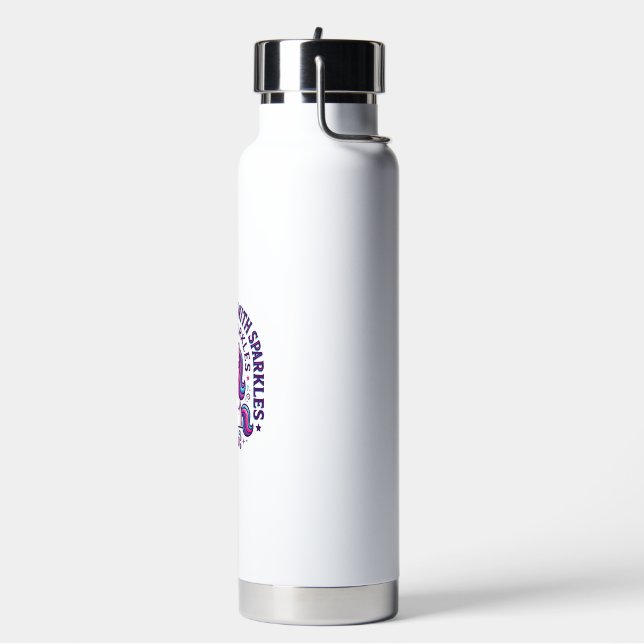 Einhorn experimentiert mit Funkeln Werbefilm Cut Trinkflasche (Links)