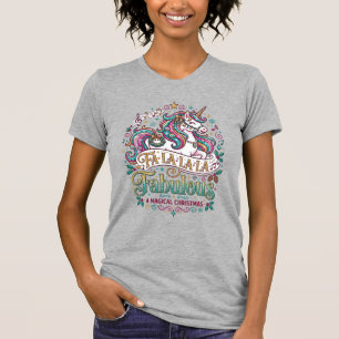 Einhorn Fa La La La Fabelhaft Weißer Hintergrund S T-Shirt