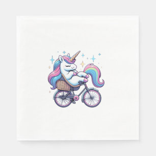Einhorn Fahrrad fahren Jungen Mädchen Frauen Kinde Serviette