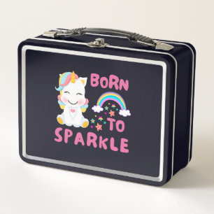 Einhorn Fan Club Magische Kinder     Metall Brotdose