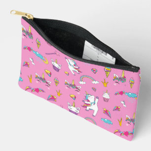 Einhorn Fan Club Muster Pink Zubehörtasche