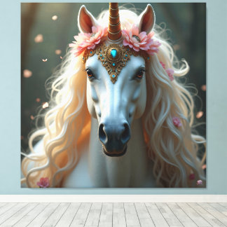 Einhorn Fantasy Leinwand Print Picture 2