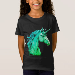 Einhorn Farbige Fantasy Kunst T-Shirt für Mädchen