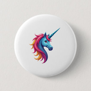 Einhorn Farbige Tie-Dye Einhorn Pferd T-Shirt, Sm Button