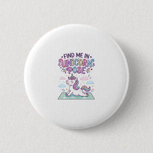 Einhorn Finde mich im Einhorn-Pose-Druck Fertig PO Button