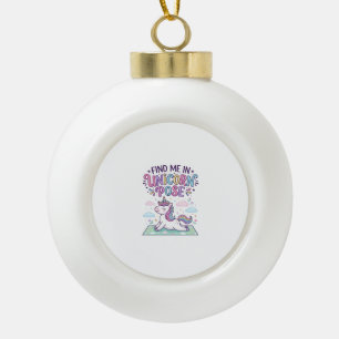Einhorn Finde mich im Einhorn-Pose-Druck Fertig PO Keramik Kugel-Ornament