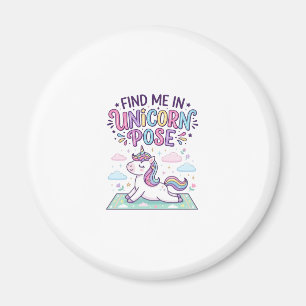 Einhorn Finde mich im Einhorn-Pose-Druck Fertig-PO Magnet