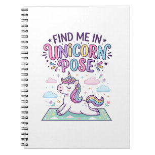 Einhorn Finde mich im Einhorn-Pose-Druck Fertig-PO Notizblock
