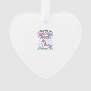 Einhorn Finde mich im Einhorn-Pose-Druck Fertig-PO Ornament