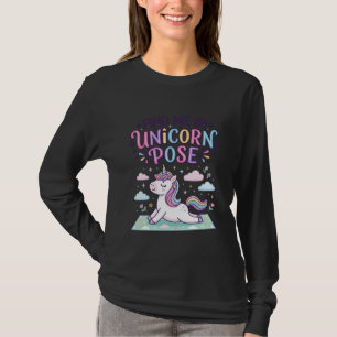 Einhorn Finde mich im Einhorn-Pose-Druck Fertig-PO T-Shirt