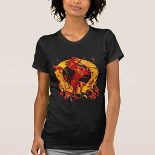 Einhorn-Flammen T-Shirt