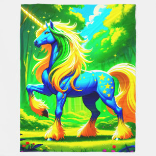 Einhorn Fleecedecke
