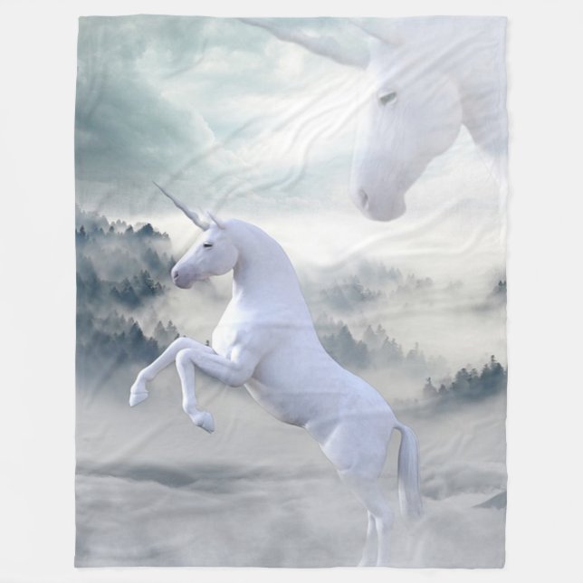 Einhorn Fleecedecke (Vorderseite)
