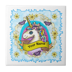 Einhorn-Fliese mit Laune Fliese