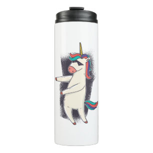 Einhorn Floss-Tanz Thermosbecher