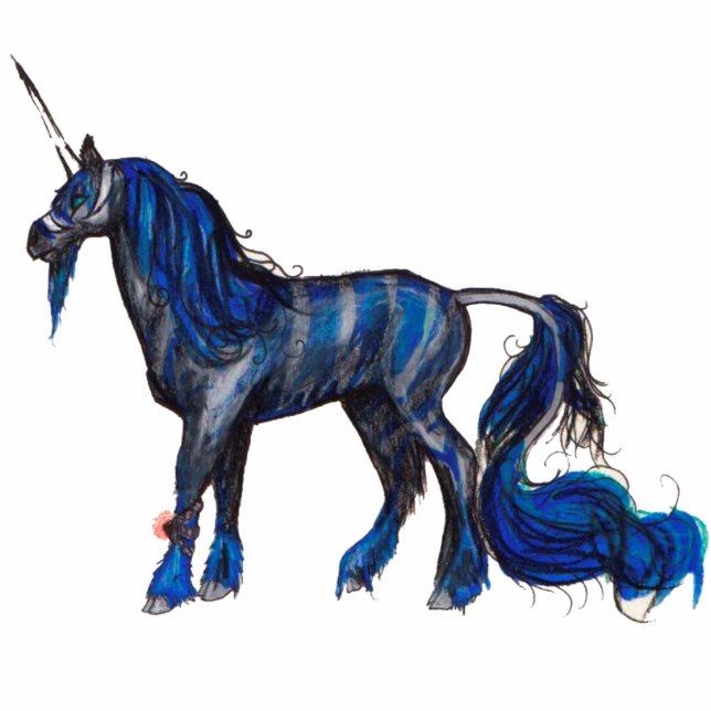 Einhorn Freistehende Fotoskulptur (Vorne)