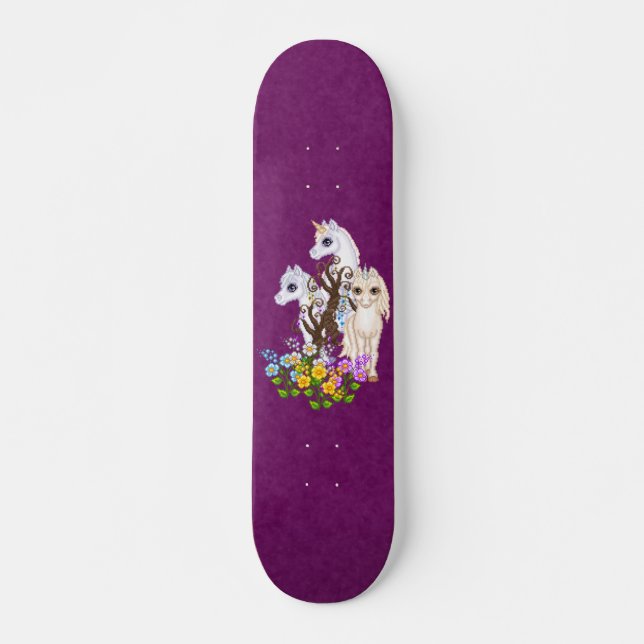 Einhorn-Freund-Pixel-Kunst Skateboard (Vorne)