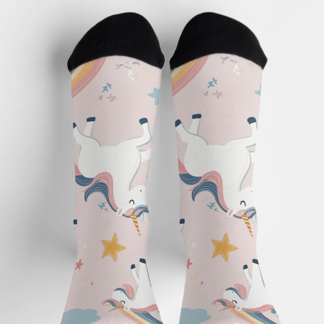 Einhorn-Freunde Socken (Oben)