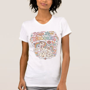 Einhorn Frieden Liebe Einhörner Süßes Vektordesign T-Shirt
