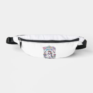 Einhorn Frieden Liebe Pose Einhorn Weißer Hintergr Bauchtasche