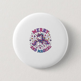 Einhorn Fröhlich und Magisch Button