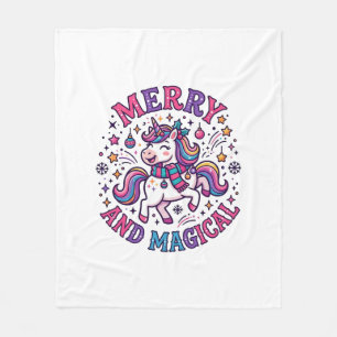 Einhorn Fröhlich und Magisch Fleecedecke