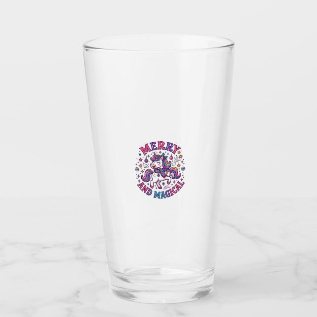 Einhorn Fröhlich und Magisch Glas (Vorderseite)