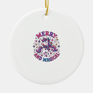 Einhorn Fröhlich und Magisch Keramik Ornament