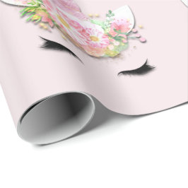 Einhorn Funkelnd Glitzer Rosa Fairly Blütenpastel Geschenkpapier