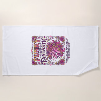 Einhorn Funky und Fantastisch Stylisch Zazzle Desi Strandtuch