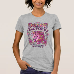 Einhorn Funky und Fantastisch Stylisch Zazzle Desi T-Shirt