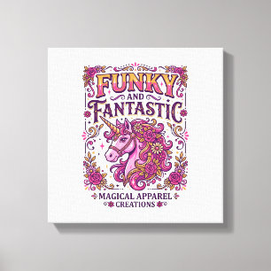 Einhorn Funky und Fantastisch Stylisches Zazzle De Leinwanddruck