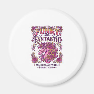 Einhorn Funky und Fantastisch Stylisches Zazzle De Magnet