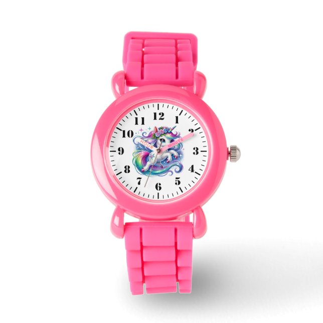 Einhorn für Kinder Armbanduhr (Vorderseite)
