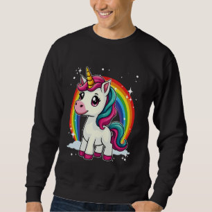 Einhorn für Mädchen Regenbogen Niedlich magisches  Sweatshirt