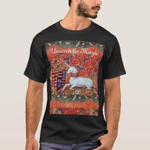 EINHORN FÜR MAGIE Fantasy Blumen,Tiere Monogramm T-Shirt
