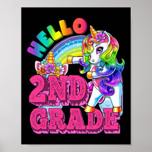 Einhorn für Zähneputzen in der zweiten Klasse Hall Poster