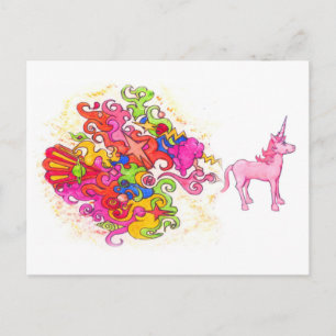 Einhorn-Furz Postkarte