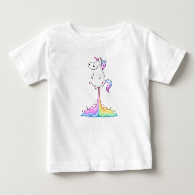 Einhorn-Furz-T-Shirt Baby T-shirt (Vorderseite)