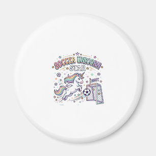 Einhorn Fußball Einhorn Star Lustiges Vektor Desig Magnet