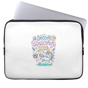 Einhorn Fußball Einhorn Stern Süß Laptopschutzhülle