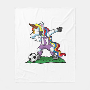 Einhorn-Fußball-Mädchen-Frauen-Team-Trainer-Gesche Fleecedecke