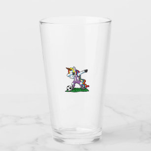 Einhorn-Fußballmädchen Damen-Team-Trainer-Geschenk Glas