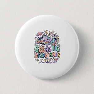 Einhorn Galactic Tagträumer Kawaii Aufkleber und T Button