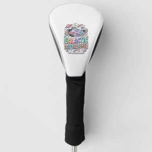 Einhorn Galactic Tagträumer Kawaii Aufkleber und T Golf Headcover