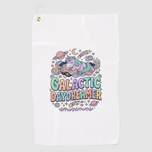 Einhorn Galactic Tagträumer Kawaii Aufkleber und T Golfhandtuch