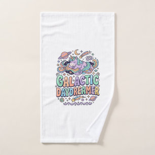 Einhorn Galactic Tagträumer Kawaii Aufkleber und T Handtuch