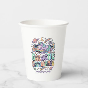 Einhorn Galactic Tagträumer Kawaii Aufkleber und T Pappbecher