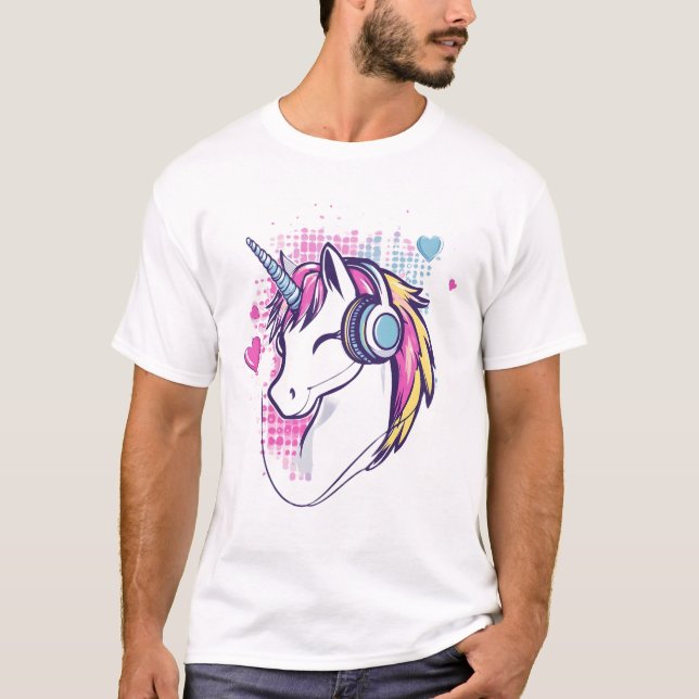 Einhorn-Gamerin (1) T-Shirt (Vorderseite)
